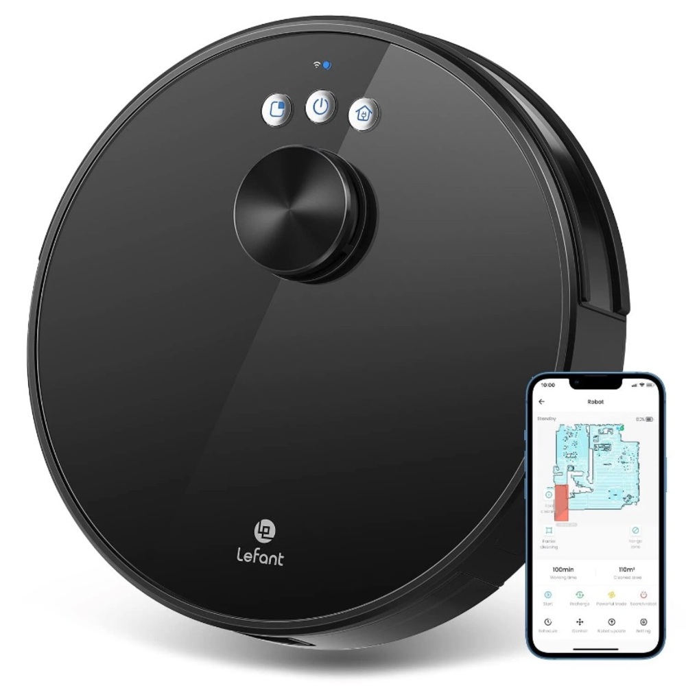 Vacuum Robot, Lefant LS1 Laser Navigation Vacuum Cleaner Robot Complete Tested